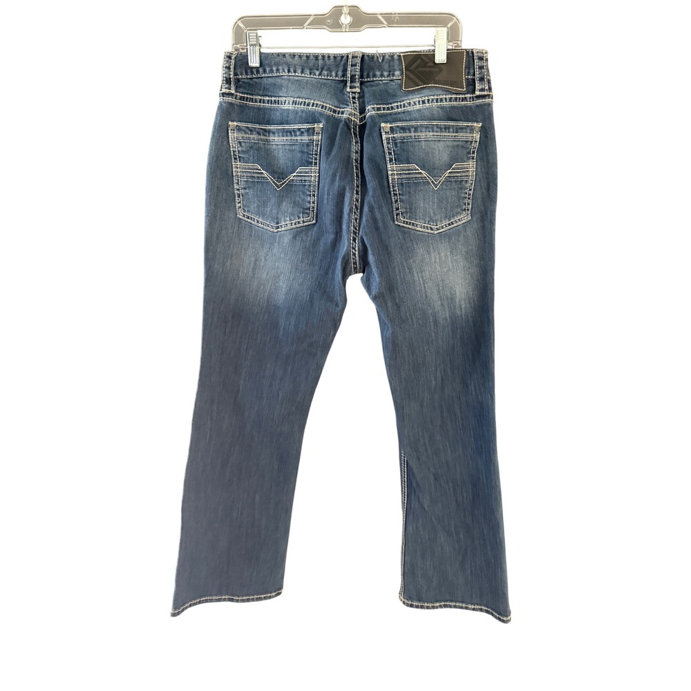 Rock & Roll Cowboy Mens Pistol Bootcut Jeans Medium Wash Blue 34x30 Regular Fit